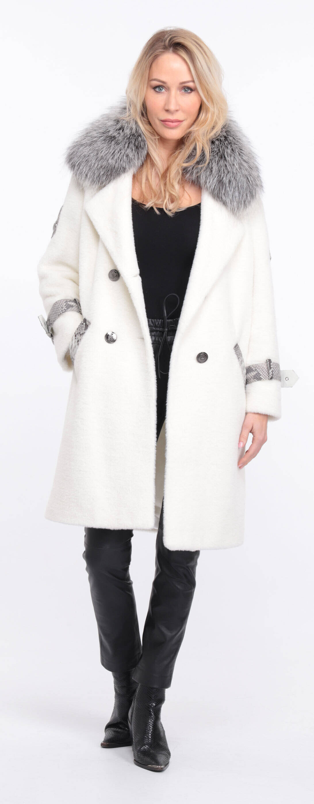 manteau amber al cantara blanc col renard argente (7)