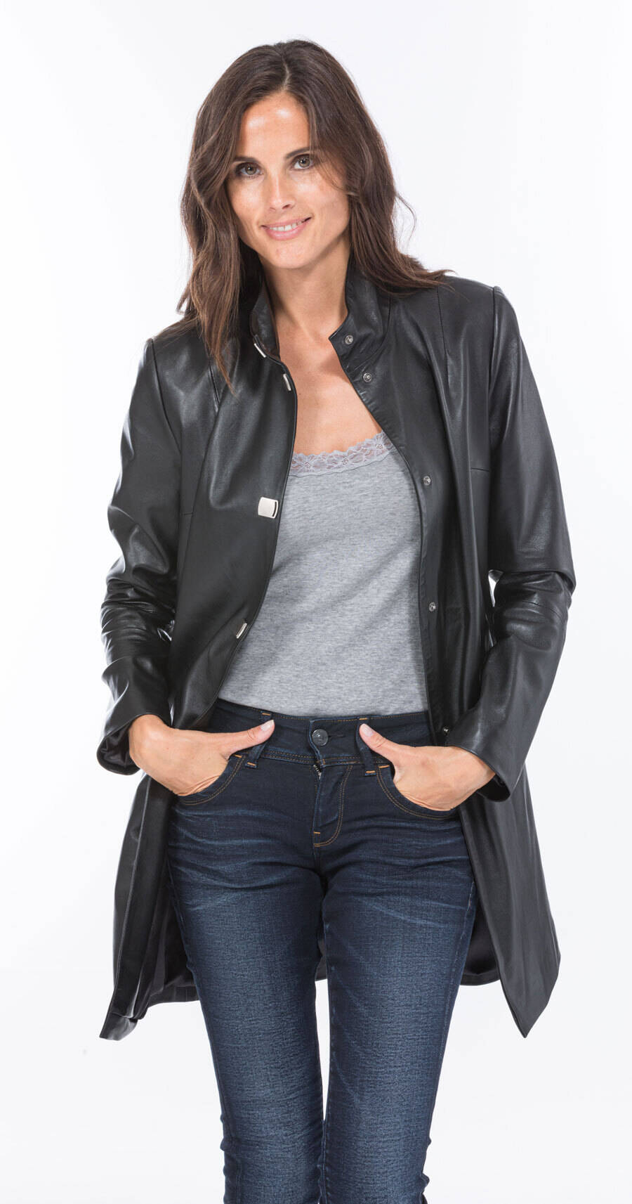 manteau cuir femme agneau noir sandrina (6)