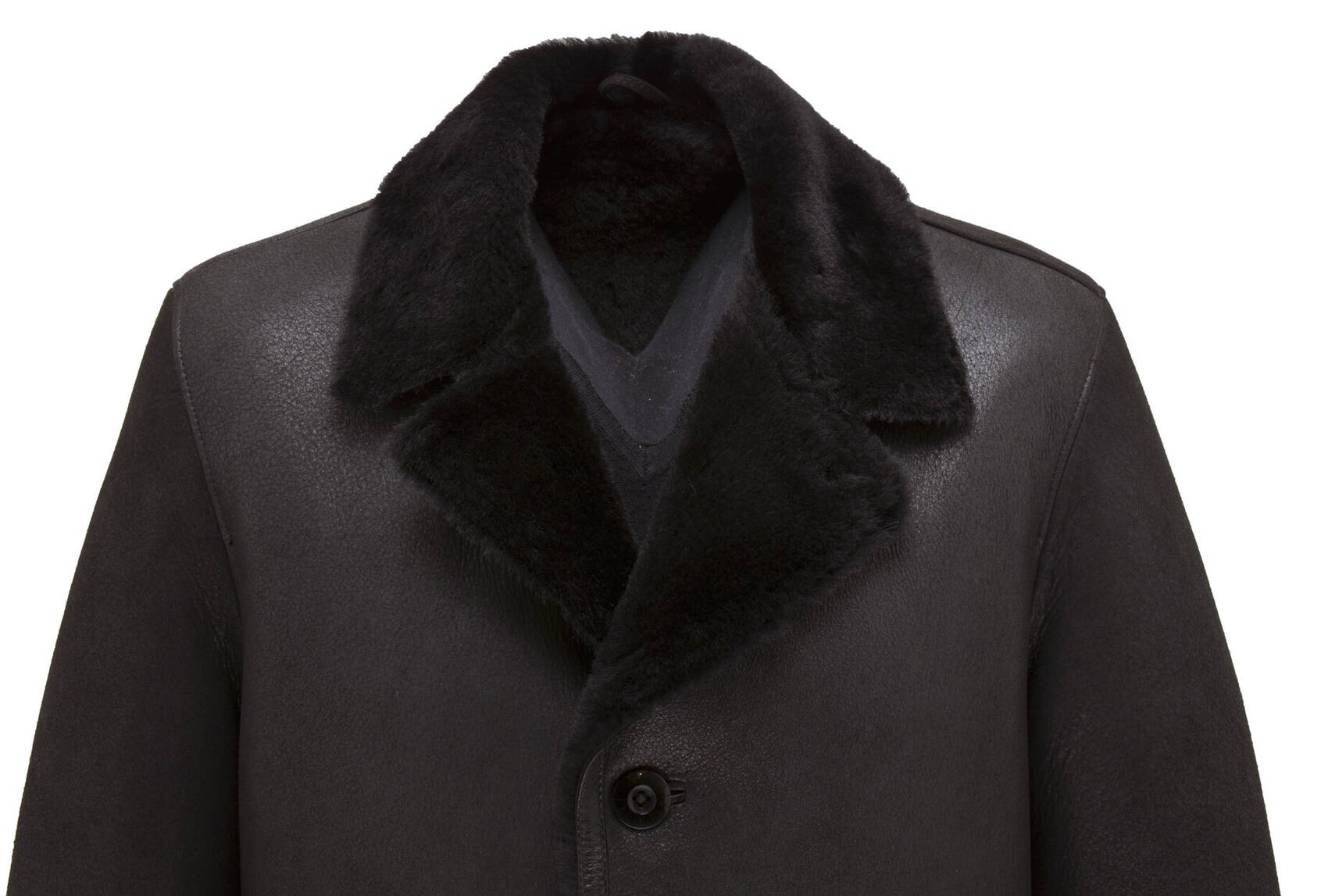 Manteau mouton homme 1006 noir  (2)