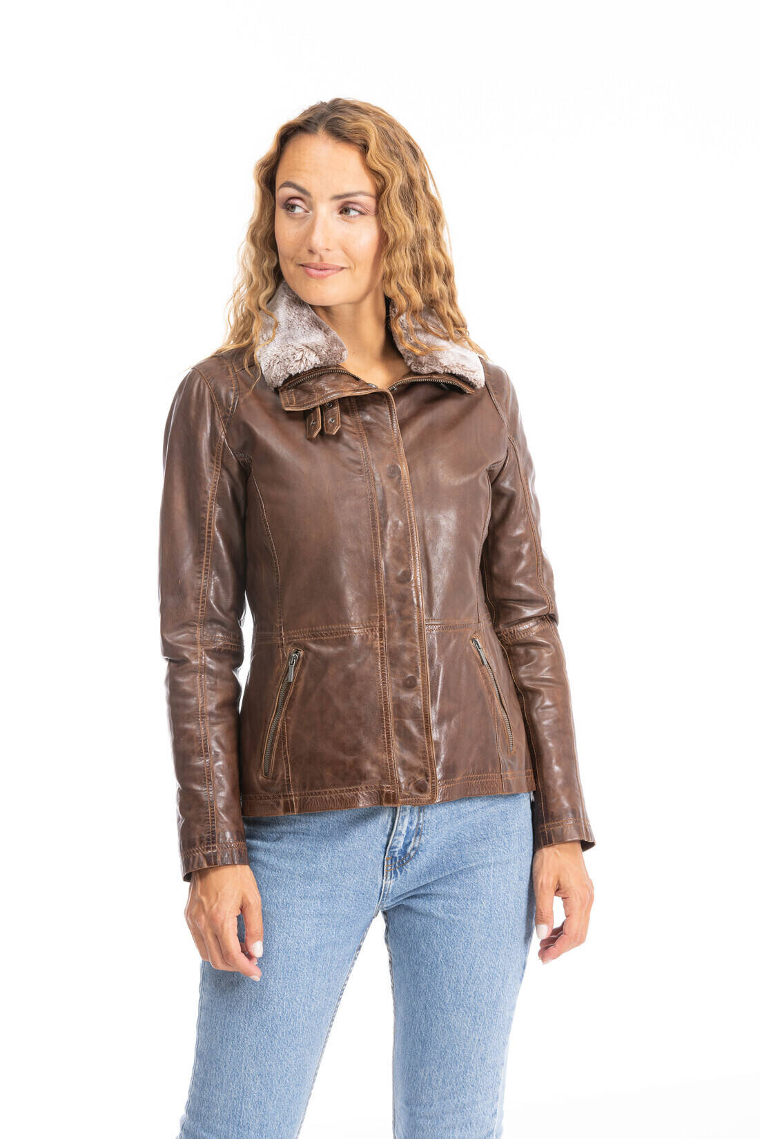 veste cuir bison 101648 (2)