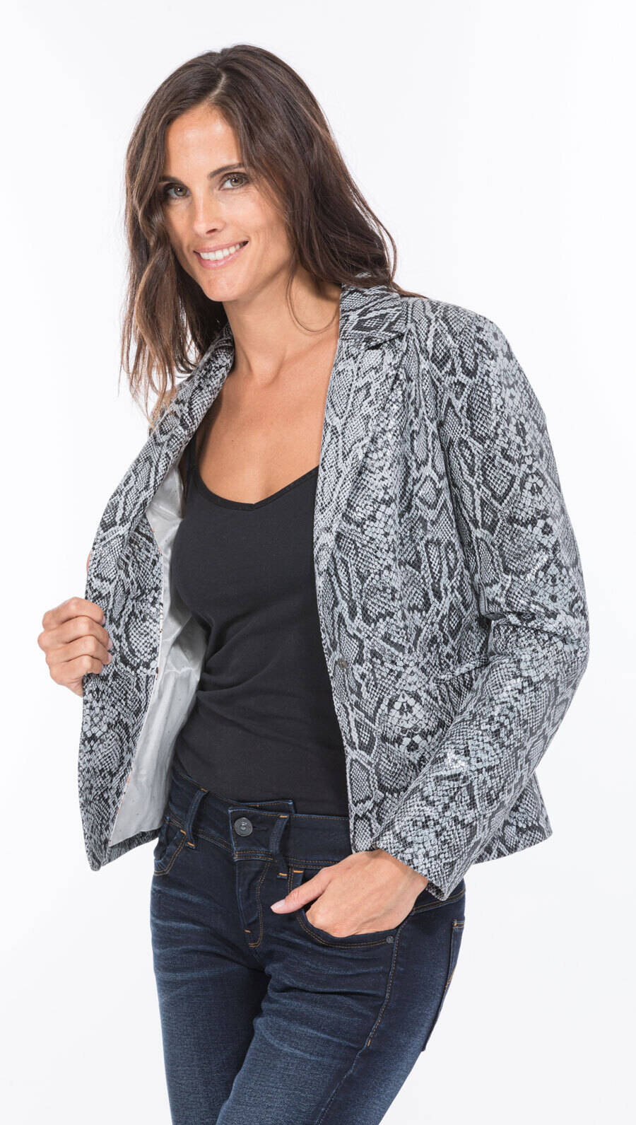 veste cuir femme aspect serpent aliana gris (9)