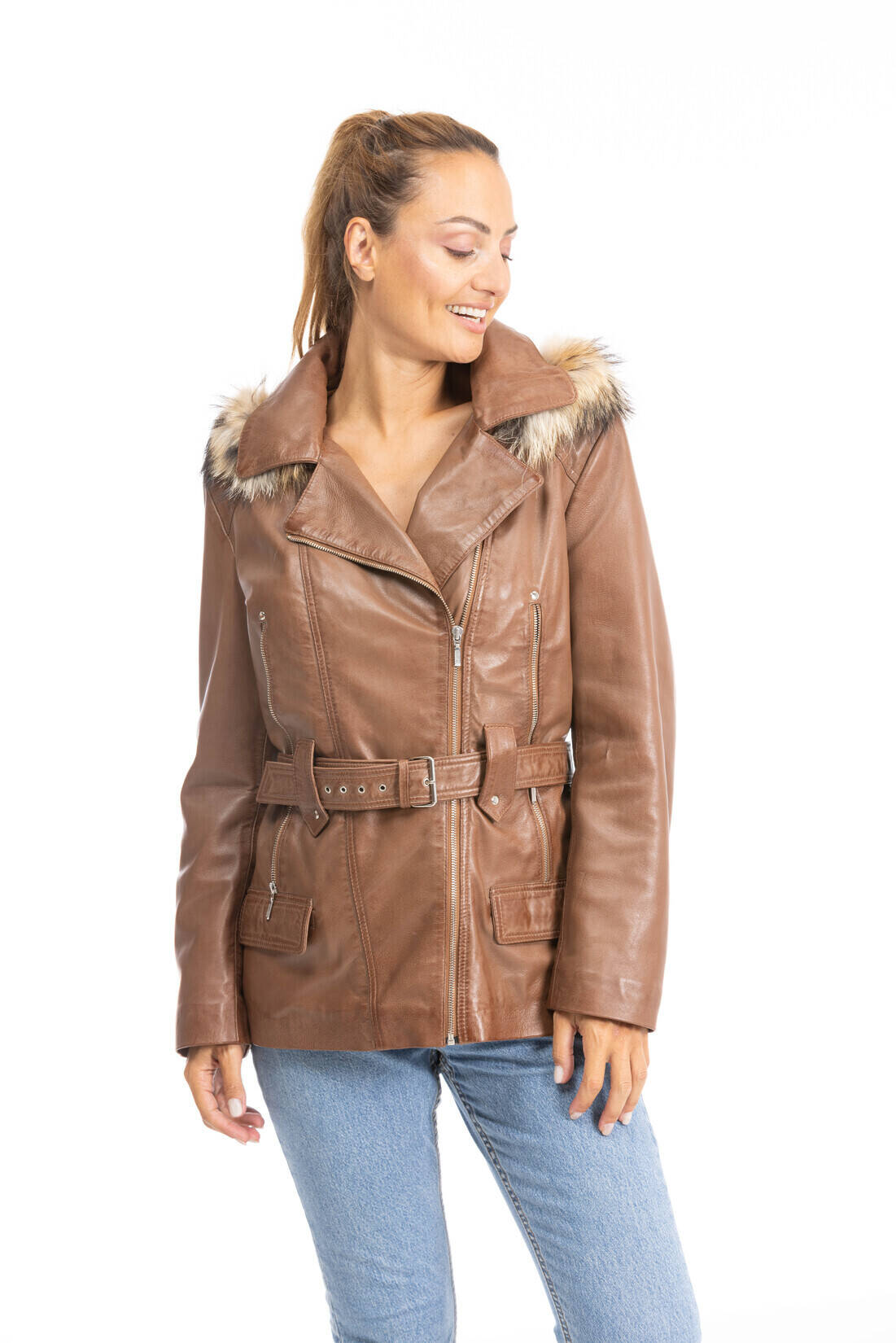 veste cuir femme gold angelique (1)