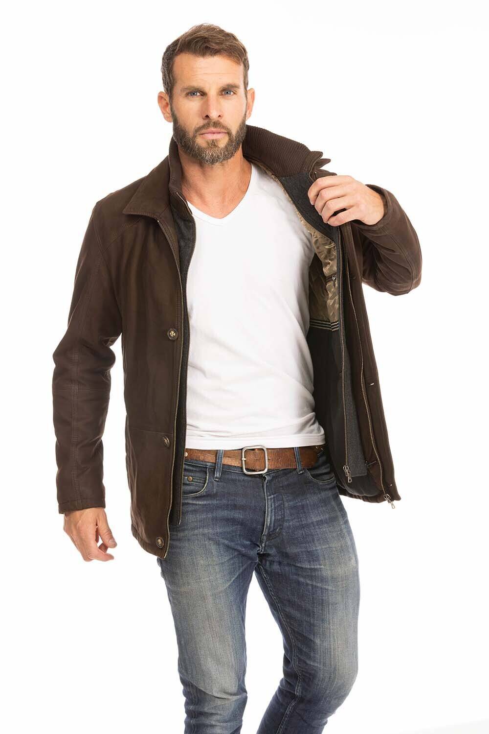 Veste cuir homme marron timber paris (14)