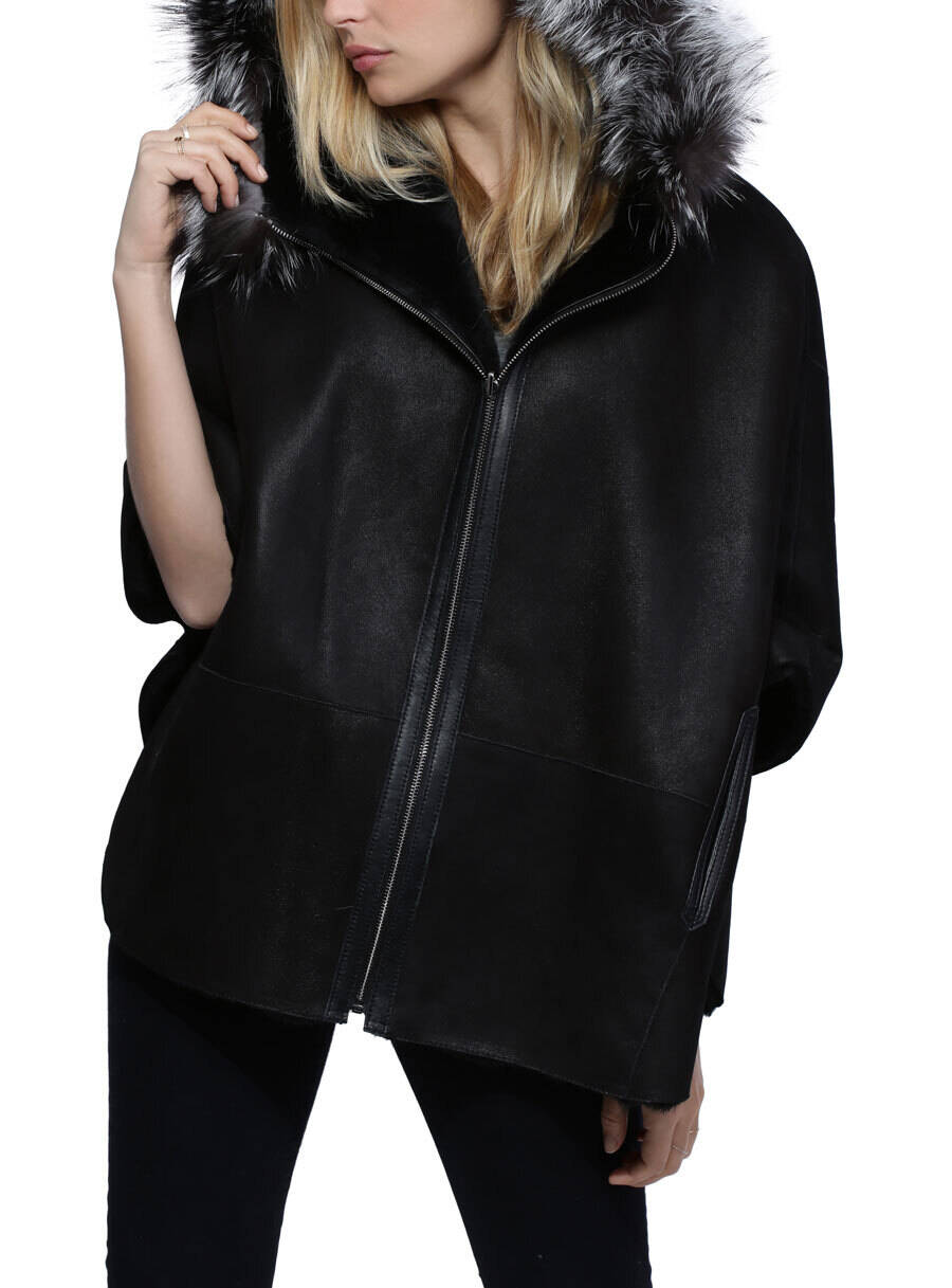 Veste mouton femme noir pise (1)