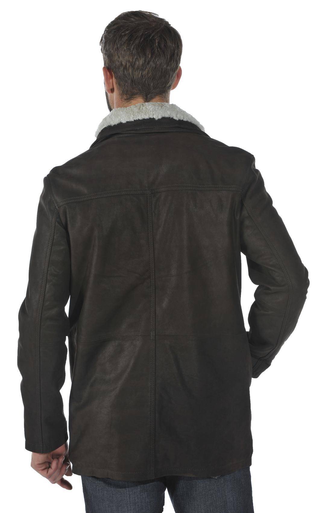 veste cuir homme marron tyler timber dos